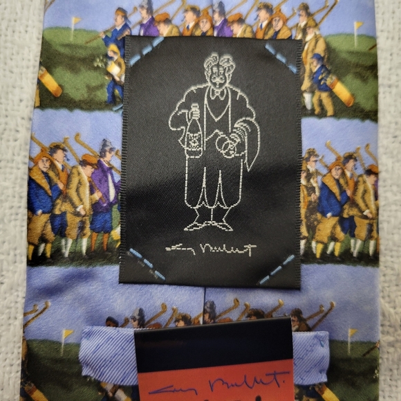 NWT Rare Guy Buffet 100% Silk Tie - Picture 4 of 9